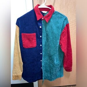 Corduroy color block flannel.